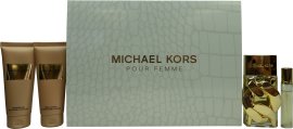 Michael Kors Pour Femme Gift Set 100ml EDP + 100ml Body Lotion + 100ml Shower Gel + 10ml EDP