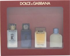 Dolce & Gabbana Men Miniatures Gift Set 5ml K EDP + 5ml K EDT + 5ml The One EDP + 5ml Light Blue EDT