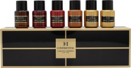 Carolina Herrera Confidential Giftset - 6x5ml  - True Oud EDP Splash - Gold Incense EDP Splash - Stallion Leather EDP Splash - Sandal Ruby EDP Splash - Burn Rose EDP Splash - Mystery Tobacco EDP Splash