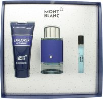 Mont Blanc Explorer Ultra Blue Presentset 100ml EDP + 7.5ml EDP + 100ml Duschgel