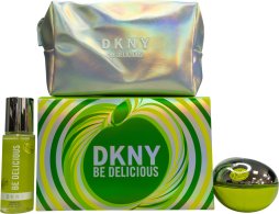 DKNY Be Delicious Gift Set - EDP 100ml + Body Mist 125ml + Pouch