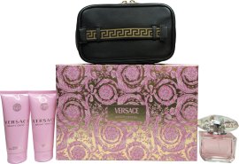 Versace Bright Crystal Presentset 90ml EDT + 100ml Body Lotion + 100ml Duschgel + Väska