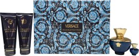 Versace Pour Femme Dylan Blue Presentset 100ml EDP + 5ml EDP + 100ml Duschgel + 100ml Body Lotion
